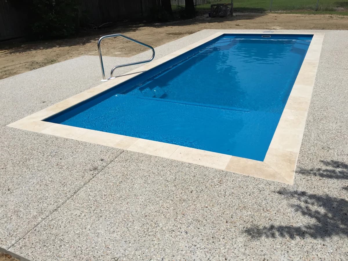 Outback Lounger fiberglass pool