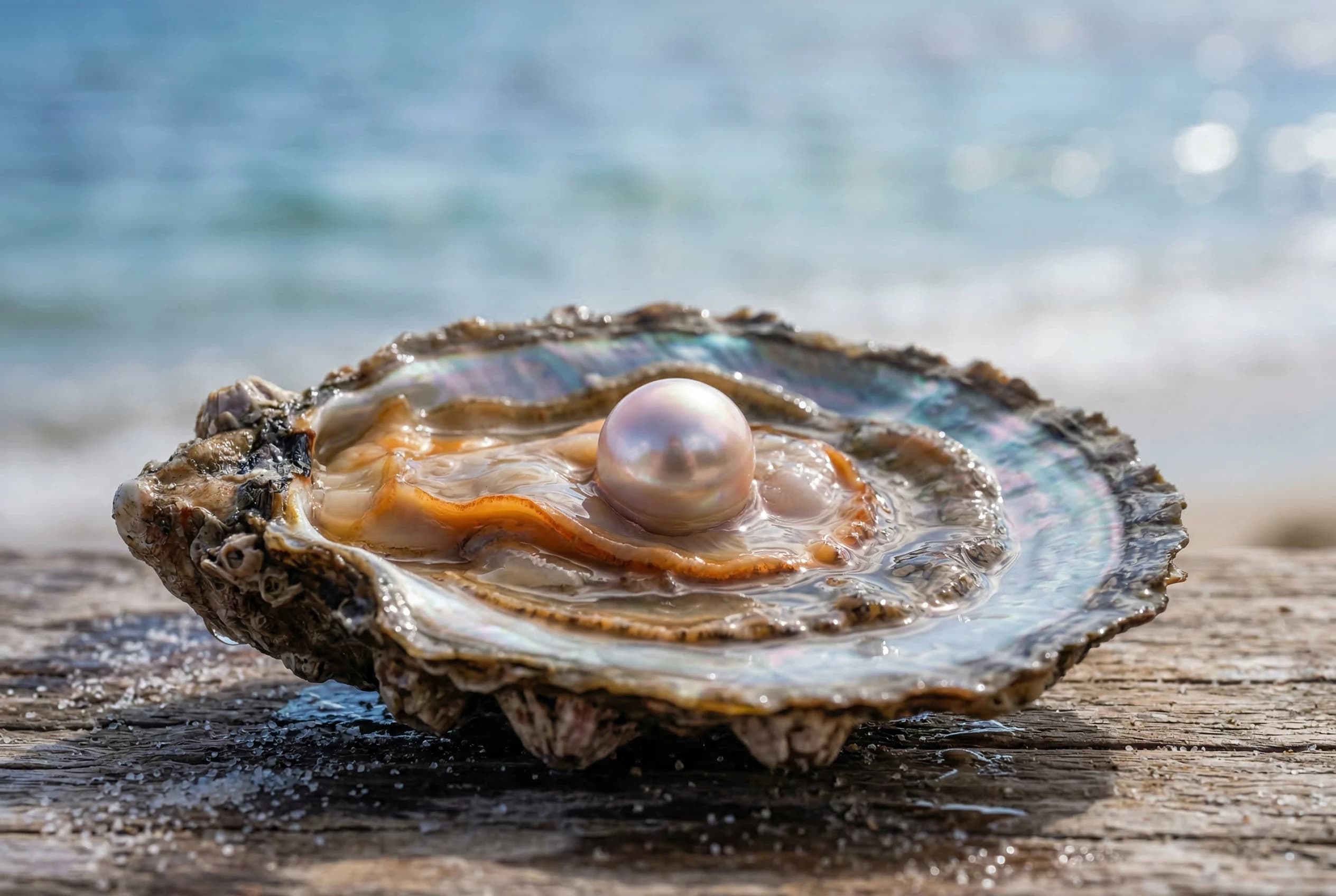 Like a pearl forming inside an oyster — organic and uniquely beautiful.
